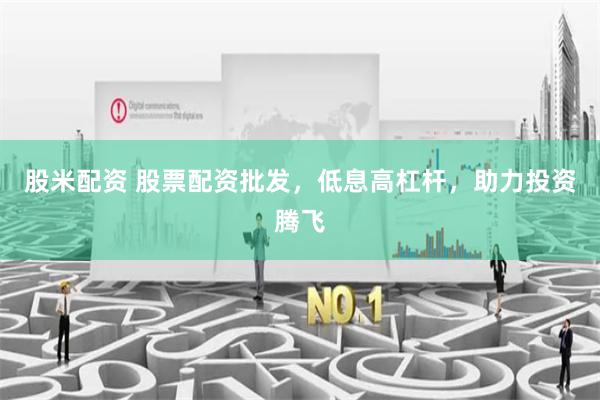 股米配资 股票配资批发，低息高杠杆，助力投资腾飞